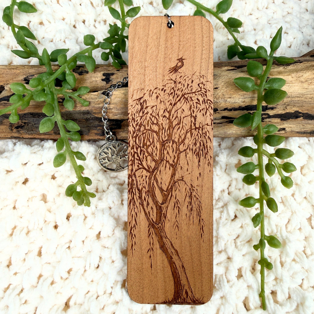 Willow Tree Wooden Bookmark