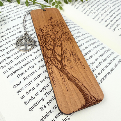 Willow Tree Wooden Bookmark