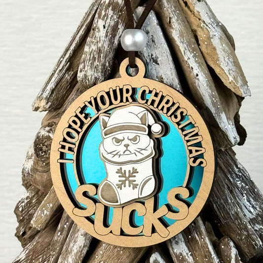 Hope Your Christmas Sucks – Funny Grumpy Cat Ornament