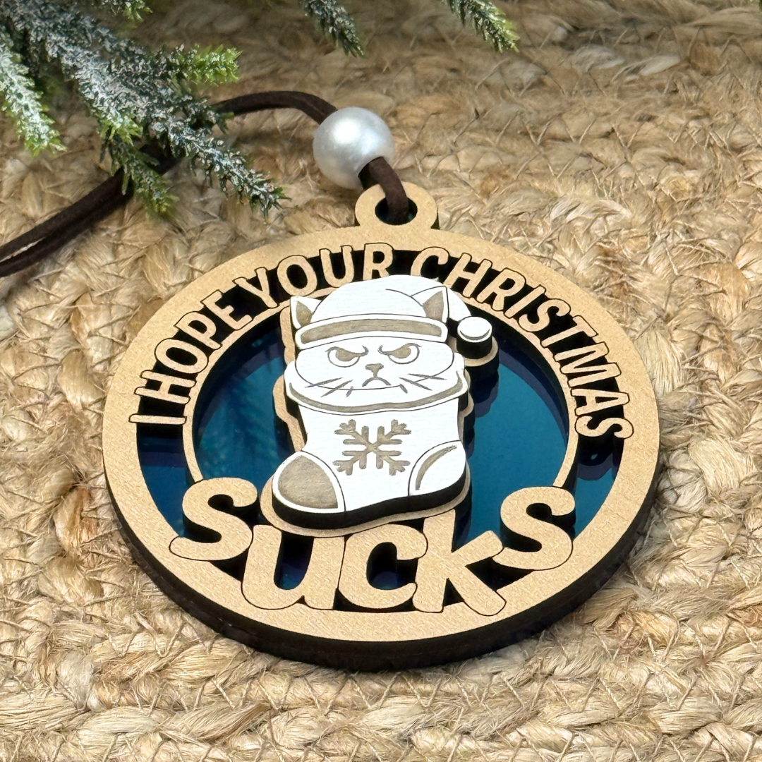 Hope Your Christmas Sucks – Funny Grumpy Cat Ornament