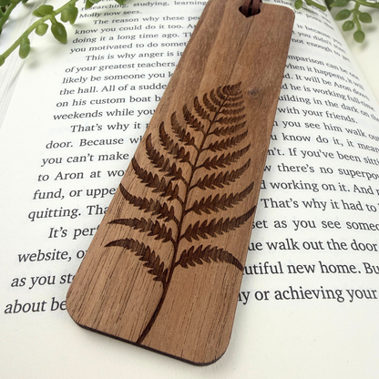 Fern Wooden Bookmark
