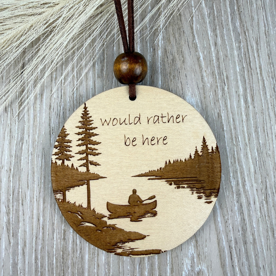 Would Rather Be Here Car Charm – Rearview Mirror Hanging Ornament