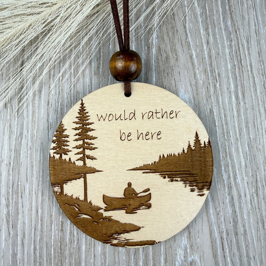 Would Rather Be Here Car Charm – Rearview Mirror Hanging Ornament