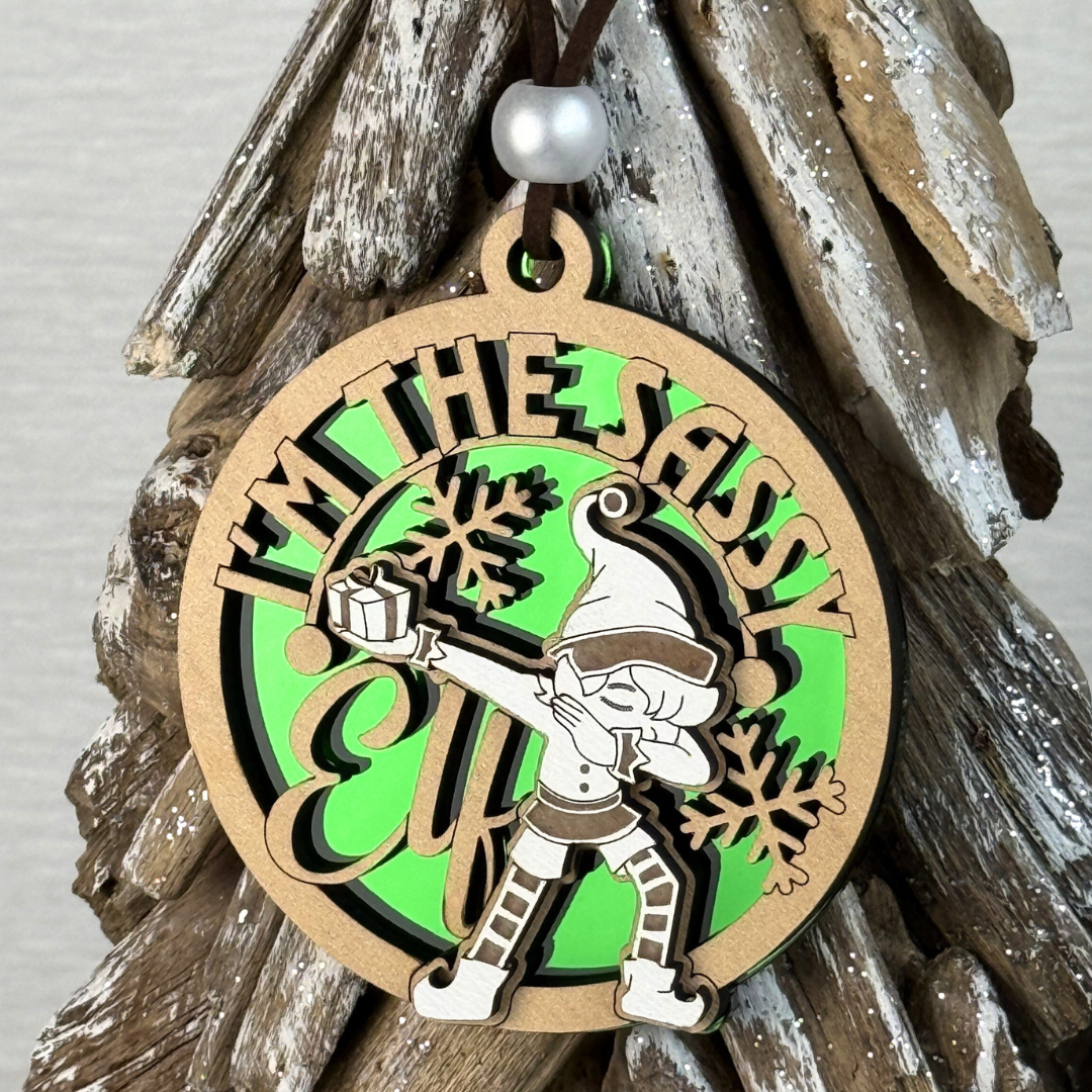 I’m the Sassy Elf – Funny Christmas Ornament