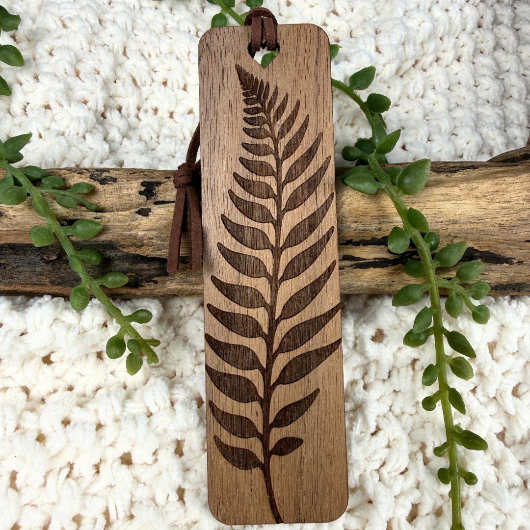 Tall Fern Wooden Bookmark