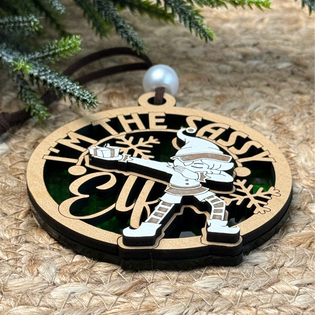 I’m the Sassy Elf – Funny Christmas Ornament
