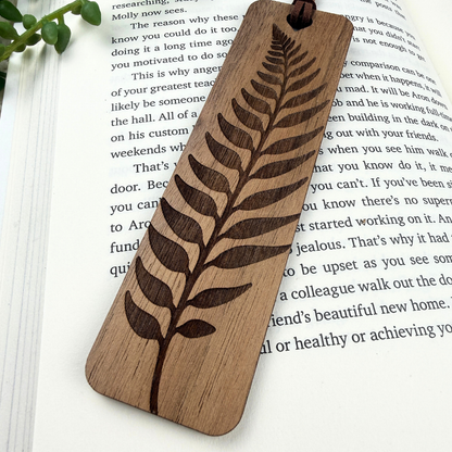 Tall Fern Wooden Bookmark