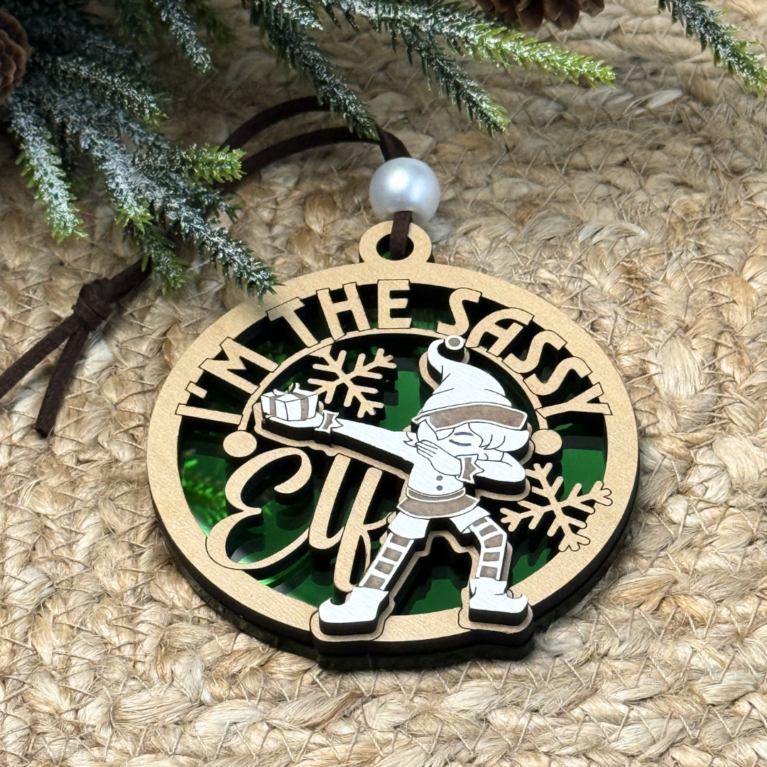 I’m the Sassy Elf – Funny Christmas Ornament