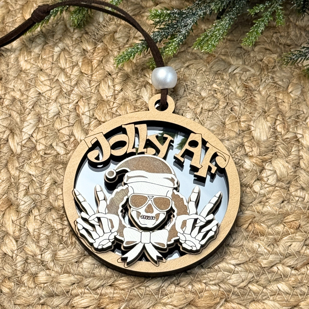 Jolly AF – Funny Christmas Ornament