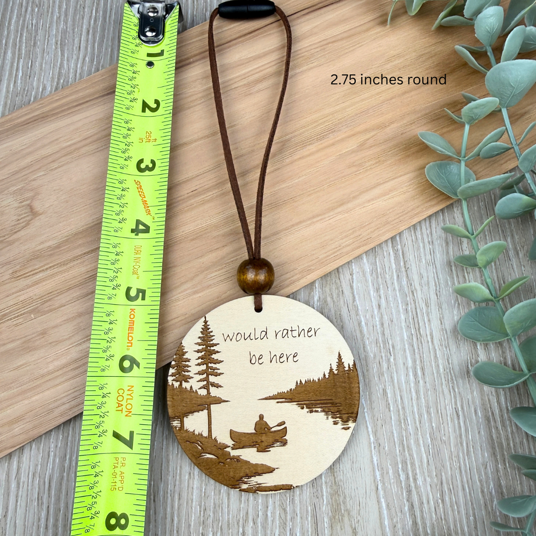 Would Rather Be Here Car Charm – Rearview Mirror Hanging Ornament