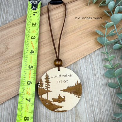 Would Rather Be Here Car Charm – Rearview Mirror Hanging Ornament