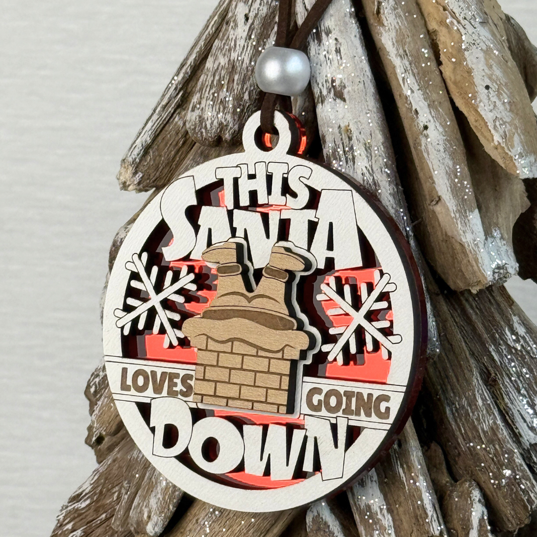 This Santa Loves Going Down – Funny Adult Christmas Ornament