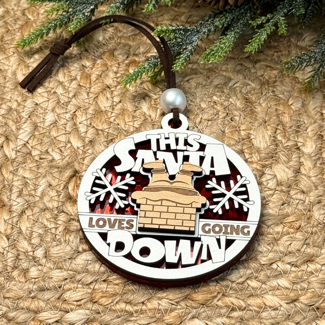 This Santa Loves Going Down – Funny Adult Christmas Ornament