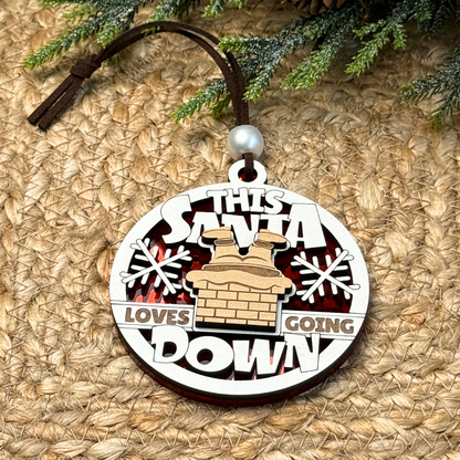 This Santa Loves Going Down – Funny Adult Christmas Ornament