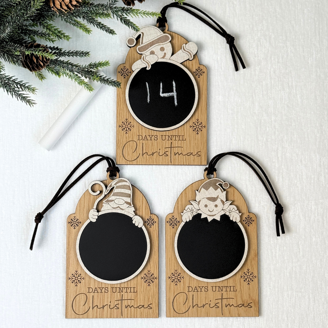 Christmas Countdown Chalkboard Ornament