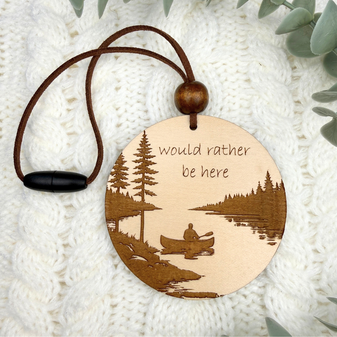 Would Rather Be Here Car Charm – Rearview Mirror Hanging Ornament