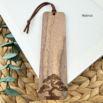 Custom Bonsai Tree Wooden Bookmark - Book Lover Gift