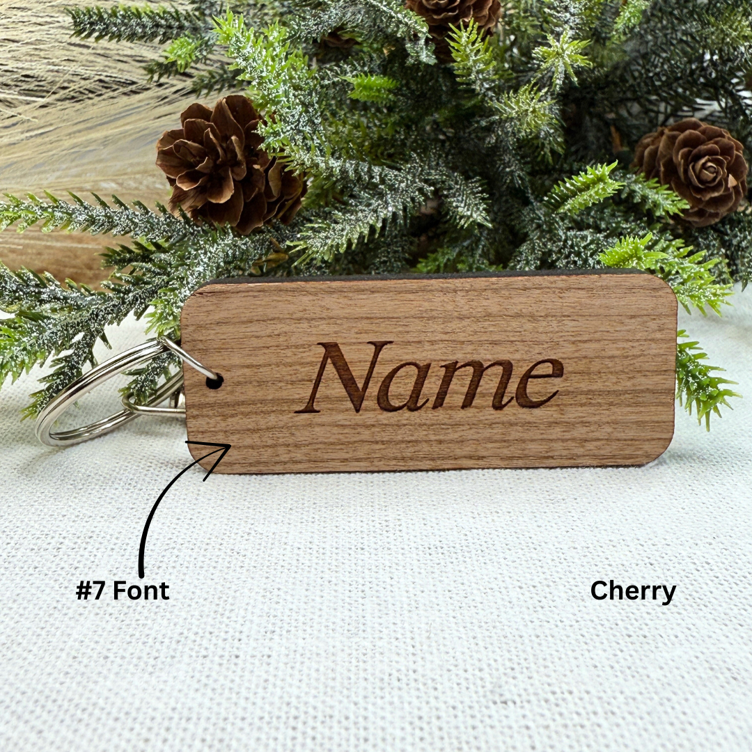 Nature is My Happy Place Wooden Keychain