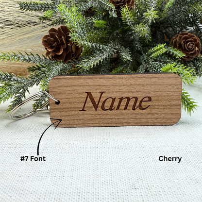 Nature is My Happy Place Wooden Keychain