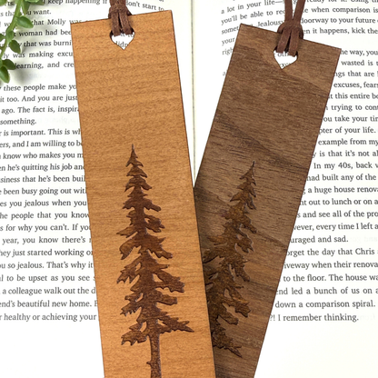 Forest Tree Wooden Bookmark