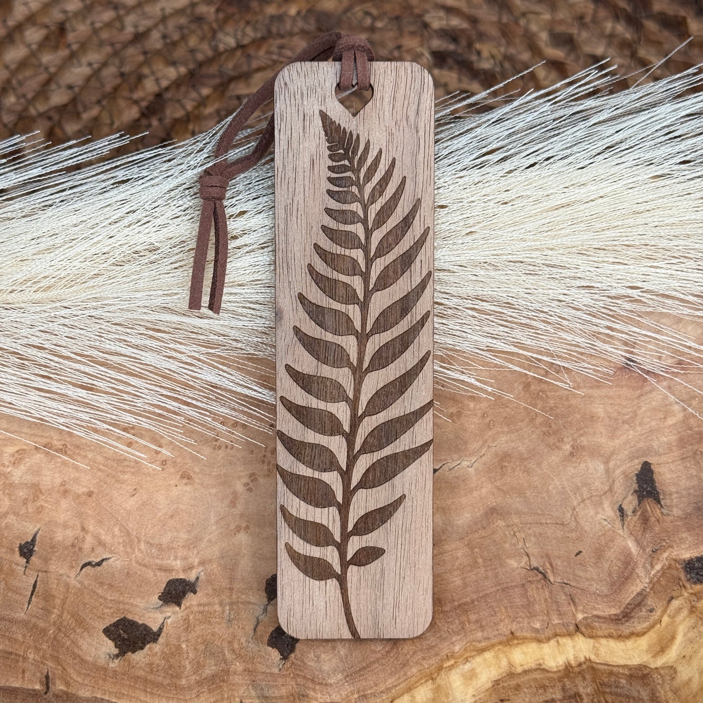 Tall Fern Wooden Bookmark