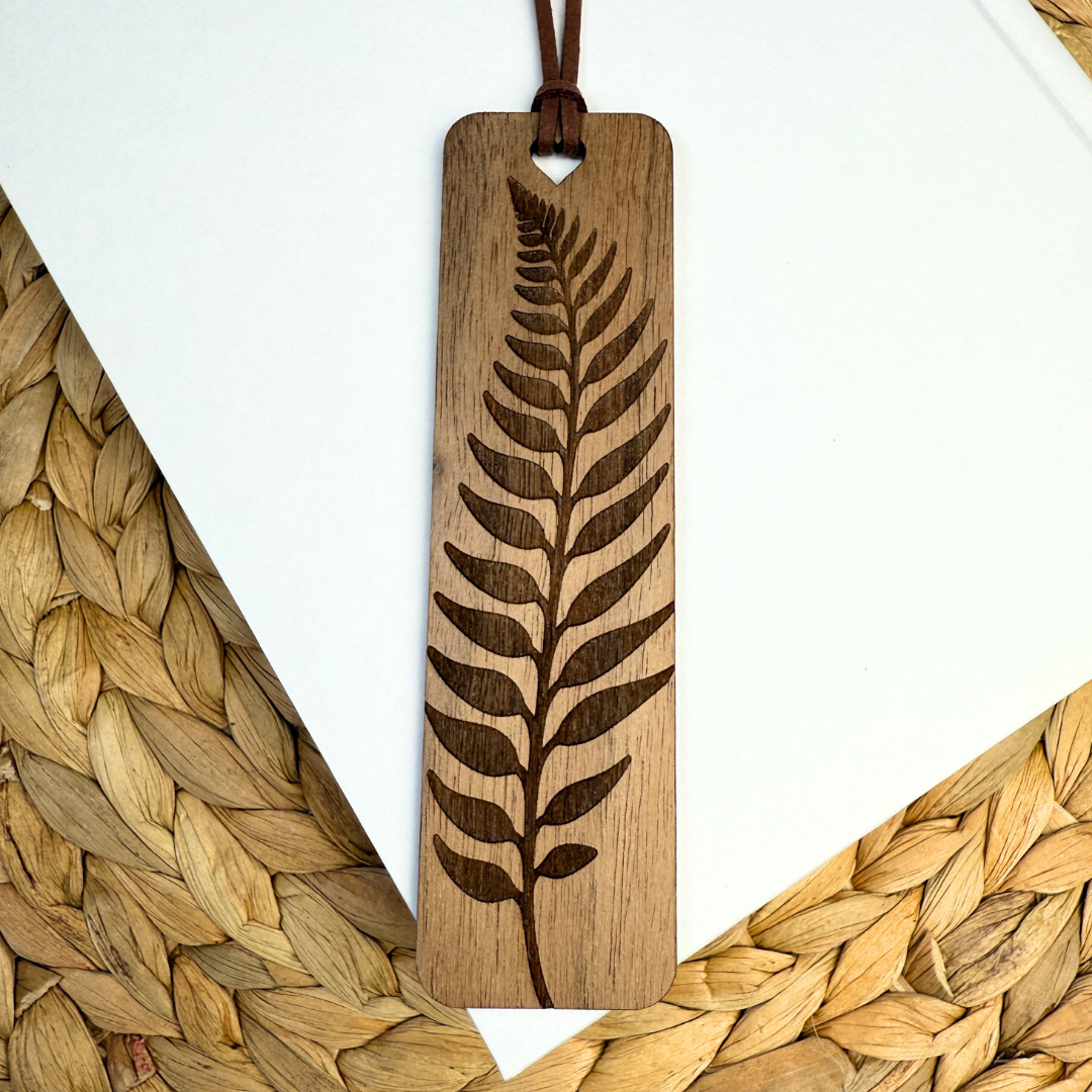Tall Fern Wooden Bookmark