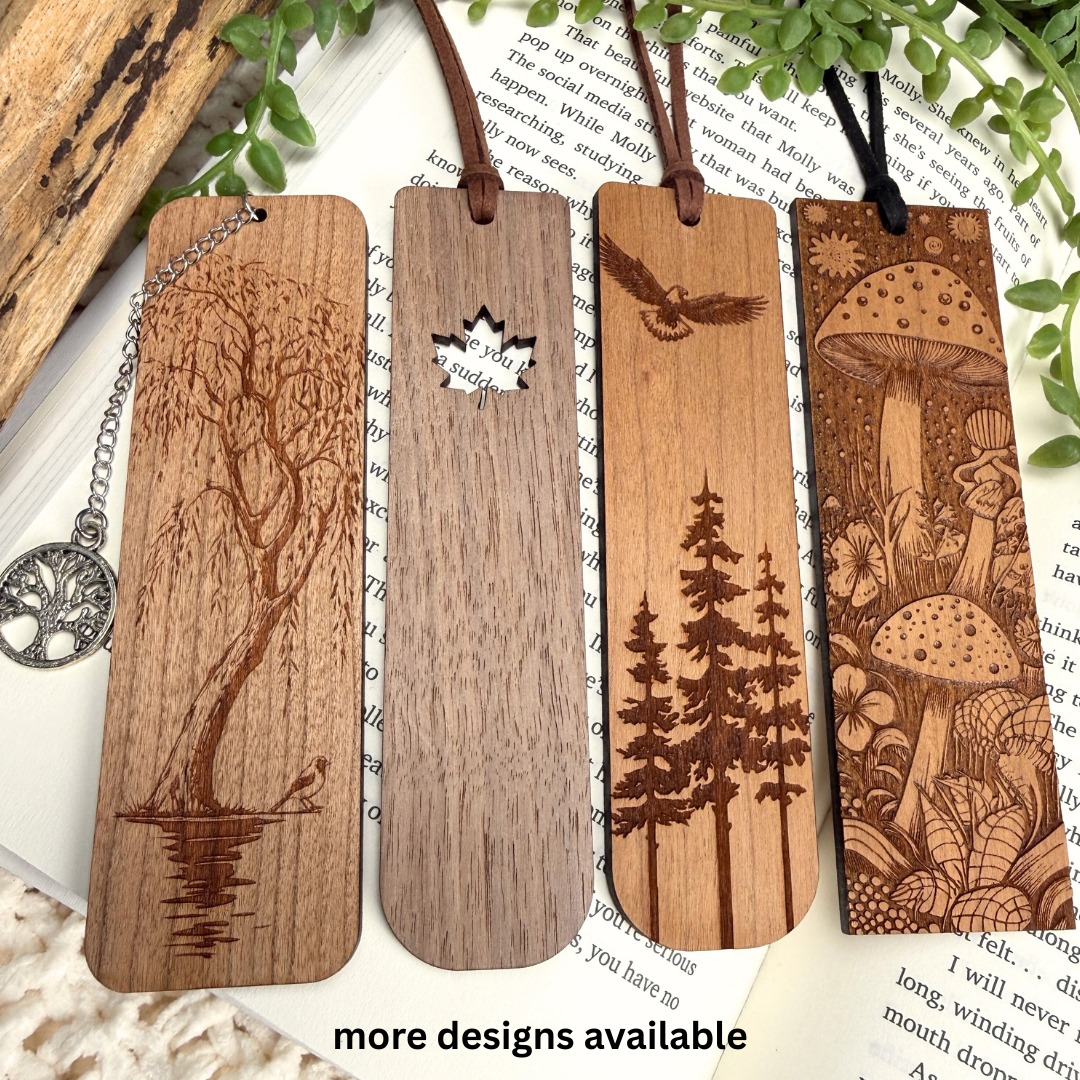 Forest Tree Wooden Bookmark
