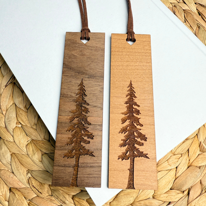 Forest Tree Wooden Bookmark