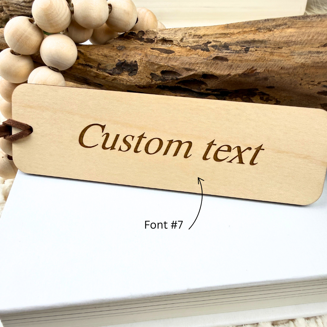 Engraved Wooden Bookmark for Mom – Personalized Gift for Book Lovers