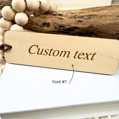 Engraved Wooden Bookmark for Mom – Personalized Gift for Book Lovers