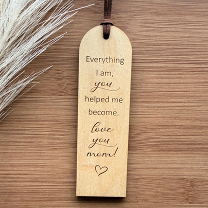 Wooden Bookmark for Mom - Personalized Meaningful Gift